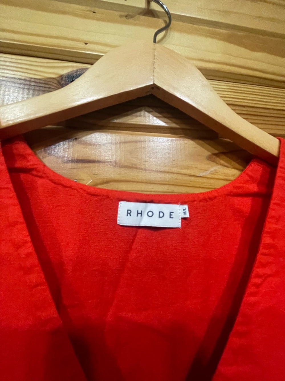 RHODE Bold Red V-Neck Dress - Picture 3 of 3